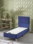 Beehanem Simge 90x190 Tek Kişilik (Baza+Başlık+Yatak) 3 Lü Set (BabyFace Lacivert) - 2