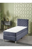 Beehanem Simge 90x190 Tek Kişilik (Baza+Başlık+Yatak) 3Lü Set (Babyace İndigo) - 1