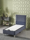 Beehanem Ezgi 90x190 Tek Kişilik (Baza+Başlık) 2 Li Set (BabyFace İndigo) - 1