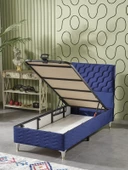 Beehanem Simge 90x190 Tek Kişilik (Baza+Başlık+Yatak) 3 Lü Set (BabyFace Lacivert) - 3