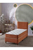 Beehanem Ezgi 90x190 Tek Kişilik (Baza+Başlık+Yatak) 3 Lü Set (BabyFace Kiremit) - 1