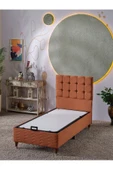 Beehanem Bengü 90x190 Tek Kişilik (Baza+Başlık+Yatak) 3 Lü Set (Kiremit) - 2