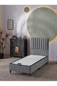 Beehanem Ezgi 90x190 Tek Kişilik (BAZA BAŞLIK) 2 Li Set (KETEN GRİ) - 1