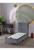 Beehanem Ezgi 90x190 Tek Kişilik (Baza+Başlık+Yatak) 3 Lü Set (Gri) - 2