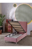 Beehanem Ezgi 90x190 Tek Kişilik (Baza+Başlık+Yatak) 3 Lü Set (Pembe) - 3
