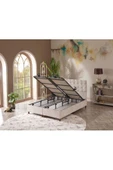 Beehanem Bengü 160x200 Çift Kişilik (BAZA BAŞLIK YATAK) 3 Lü Set (JERY KREM) - 1