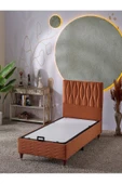 Beehanem Almula 90x190 Tek Kişilik (Baza+Başlık+Yatak) 3 Lü Set (Kiremit) - 2