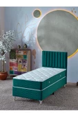 Beehanem Ezgi 90x190 Tek Kişilik (Baza+Başlık+Yatak) 3 Lü Set (Yeşil) - 1