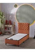 Beehanem Simge 90x190 Tek Kişilik (Baza+Başlık) 2 Li Set (Kiremit) - 1