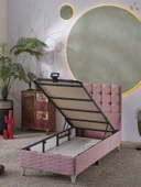 Beehanem 120x200 Bengü Yatak Baza Başlık Set Pembe - 3