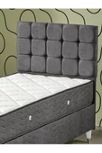 Beehanem Bengü 90x190 Tek Kişilik (Baza+Başlık+Yatak) 3 Lü Set (Jeryy Antrasit) - 4