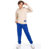 TRİLİYA-Garson Boy Kapşonlu Eşofman Takımı  5-14 Yaş, Lüks Günlük ve Okul, Cepli, Likralı Kumaş - 6