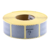 Tüvtürk Onaylı Beyaz Gri Kesik Reflektörlü Bant Gece Parlayan En 5 cm 1 Mt İkaz Fosforlu Reflektif thumbnail 5