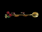 6 Adet Kirazlı Çay Kaşığı Seti Dekoratif Çay Kaşığı Seti - 5