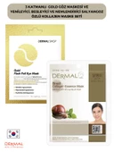 3 Katmanlı Gold Göz Maskesi ve Yenileyici, Besleyici Ve Nemlendirici Salyangoz Özlü Kollajen Maske Seti - 1