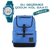 Çocuk Kol Saati Hediyeli Cambridge Polo Club Büyük Kapasiteli Çocuk Okul Çantası CPC3010.C004 - 1