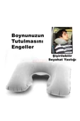 Carub Seyahat Boyun Desteği Şişirilebilir Gri - 1