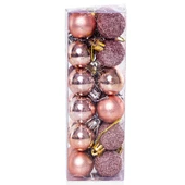 Yılbaşı Çam Ağacı Süsü Rose Gold Top 3 cm 24'lü - 1