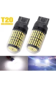 ARSVİSİON AUTO ACCESSORIES T20 Led Ampül Tek Duy Beyaz 144 Led Mercekli 2 Adet - 1