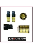 ARSVİSİON AUTO ACCESSORIES T20 Led Ampül Tek Duy Beyaz 144 Led Mercekli 2 Adet - 2