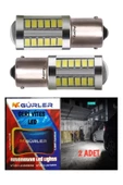 gürlerotoaksesuar 93 P21w Geri Vites Ledi Stop Sinyal Led Ampul 12v Mercekli Beyaz 2adet - 2