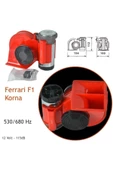 gürlerotoaksesuar Ferrari Korna Kırmızı 12v Komprosörlü 2 Tonlu F1 Korna - 3