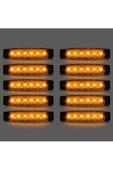 Emr Dorse Parmak Lamba 12 -24 Volt 6 Ledli Sarı Renk 10 Adet Parmak Led Dorse Kamyon Led Lamba Turuncu - 3