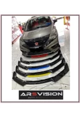 ARSVİSİON AUTO ACCESSORIES Universal Siyah Ön Ek 4 Parça Dilli Lip - 2