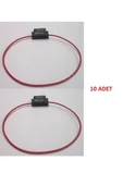 ARSVİSİON AUTO ACCESSORIES Sanel SSK003 Ara Bıçak Sigorta Yuvası Kapaksız Kablolu - 10 Adet - 1