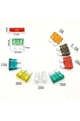 Car19 Mini Bıçak Sigorta Karışık (5 A*7.5 A*10 A*15 A*20 A*25 A*30 A) (100 Ad) - 1