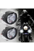 STS Oto Aksesuar 2 Adet Motosiklet Scooter Uyumlu Led Sis Farı Sabit Mod 6 Ledli - 1