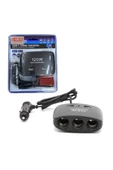 Carub ÇAKMAK SOKETİ 12-24V- 120W KABLOLU 3 LÜ 2 USB - 1