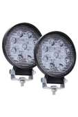 Schenna Off Road Gündüz Farı 9 Led Yuvarlak Çalışma Lambası 27w - 2 Adet - 1