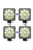 Ars Off Road Sis Farı Sis Lambası 9 Led Kare 4. Lü Paket - 1