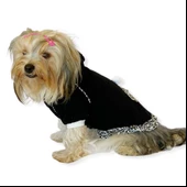 Leopard Black Kapşonlu Sweat Elbise by Kemique Köpek Kazağı - 2