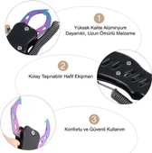 Oskar Alüminyum Balık Tutucu Gripper Yaylı Karabinalı - Siyah - 3