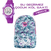 Çocuk Kol Saati Hediyeli Cambridge Polo Club Büyük Kapasiteli Çocuk Okul Çantası CPC.4038.C0003 - 1