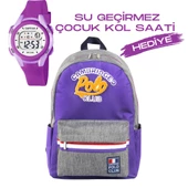 Çocuk Kol Saati Hediyeli Cambridge Polo Club Büyük Kapasiteli Çocuk Okul Çantası CPC.4039.C005 - 1