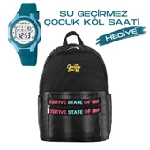 Çocuk Kol Saati Hediyeli Cambridge Polo Club Büyük Kapasiteli Çocuk Okul Çantası CPC.4045.C0001 - 1