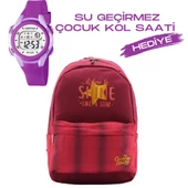 Çocuk Kol Saati Hediyeli Cambridge Polo Club Büyük Kapasiteli Çocuk Okul Çantası CPO.4087.C015 - 1