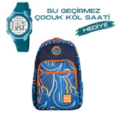 Çocuk Kol Saati Hediyeli Cambridge Polo Club Büyük Kapasiteli Çocuk Okul Çantası CPO.4092.C011 - 1