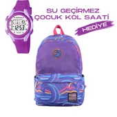 Çocuk Kol Saati Hediyeli Cambridge Polo Club Büyük Kapasiteli Çocuk Okul Çantası CPO.4093.C005 - 1