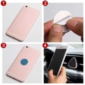 Magnetic Air Vent Araç Telefon Tutucu Turuncu Vakumlu thumbnail 3