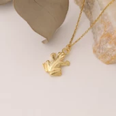 925 Ayar Gümüş Kurbağa Figürü Kolye thumbnail 4