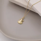 925 Ayar Gümüş Kurbağa Figürü Kolye thumbnail 2