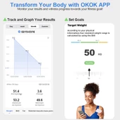 Akıllı Kablosuz Dijital Banyo Ve Vücut Yağ Ağırlık Ölçeği Vücut Kompozisyonu Analizörü Bluetoothlu Tartı - 9