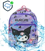 ilkokul Kuromi karakterli Kız Çocuk 2 Li Ortopedik Okul Çantası Seti (OKUL ÇANTASI + BESLENME) mor - 6
