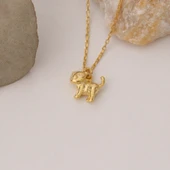925 Ayar Gümüş Minimal Kedi Hediye Kolye thumbnail 5