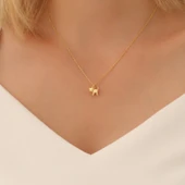 925 Ayar Gümüş Minimal Kedi Hediye Kolye thumbnail 2