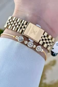 Daniel Klein DKISTE1252 Gold Renk Hediye Paketli Kadın Kol Saati ve Bileklik - 5